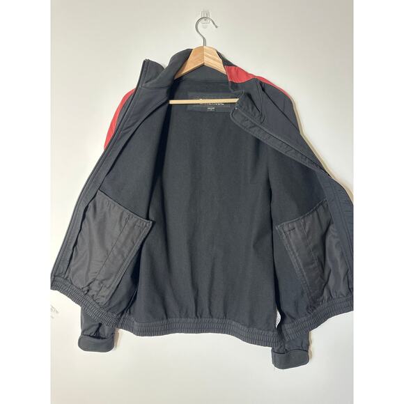 Zanerobe Men's Jumpshot Track Jacket Zip Front Closure Black/Rust Size S Casual - Picture 8 of 12